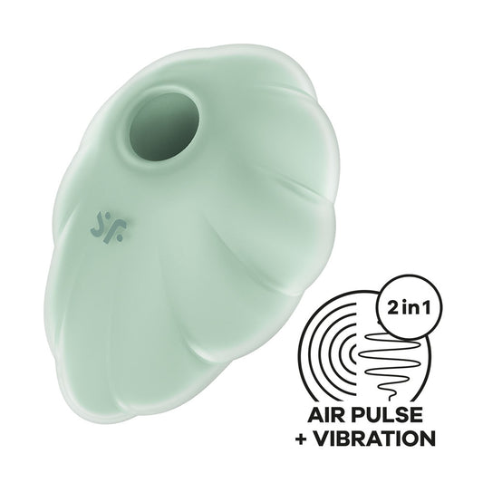 Satisfyer Cloud Dancer - Mint - Mint USB Rechargeable Vibrating Air Pulse Stimulator Green - Club X