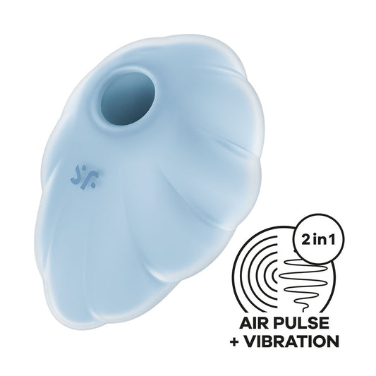 Satisfyer Cloud Dancer - Blue - Blue USB Rechargeable Vibrating Air Pulse Stimulator Blue - Club X