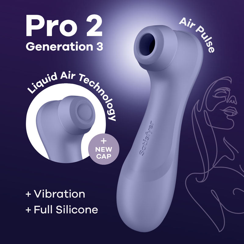 Satisfyer Pro 2 Generation 3 - Lilac - Lilac Touch-Free USB-Rechargeable Clitoral Stimulator Satisfyer