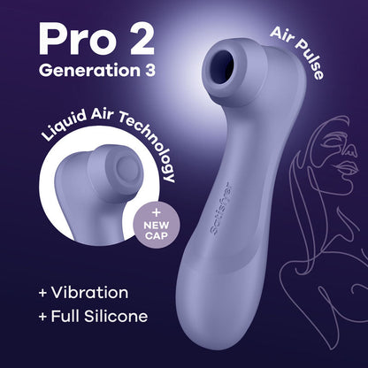 Satisfyer Pro 2 Generation 3 - Lilac - Lilac Touch-Free USB-Rechargeable Clitoral Stimulator Satisfyer
