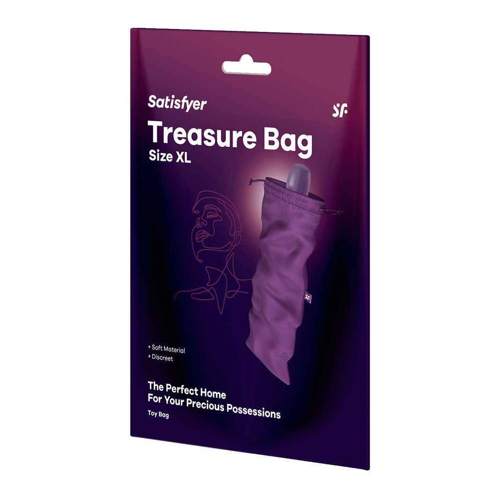 Satisfyer Treasure Bag XLarge - Violet - Violet XL Toy Storage Bag Satisfyer