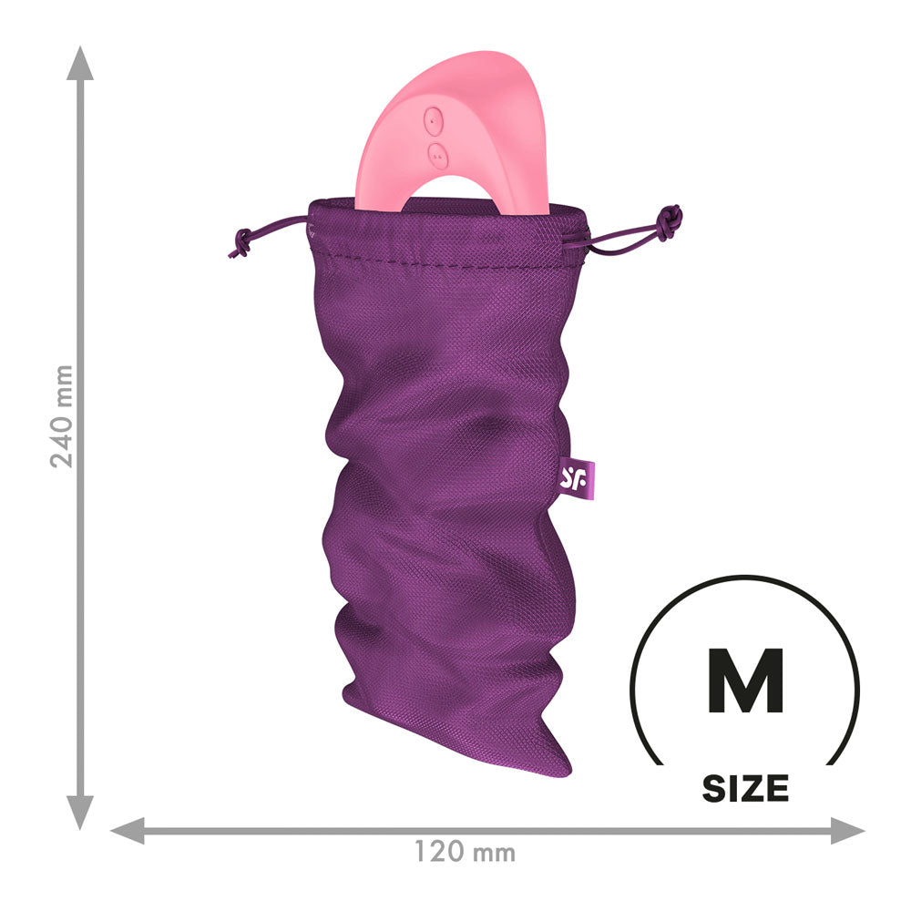 Satisfyer Treasure Bag Medium - Violet - Violet Medium Toy Storage Bag Satisfyer