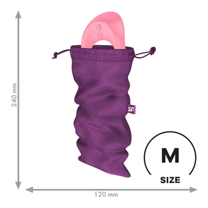 Satisfyer Treasure Bag Medium - Violet - Violet Medium Toy Storage Bag Satisfyer