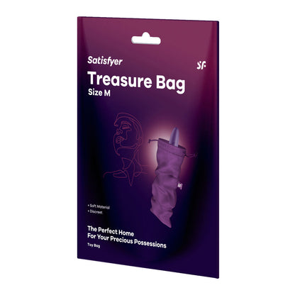Satisfyer Treasure Bag Medium - Violet - Violet Medium Toy Storage Bag Satisfyer