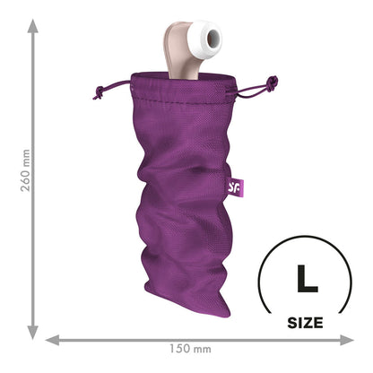 Satisfyer Treasure Bag Large - Violet - Violet Large Toy Storage Bag Satisfyer