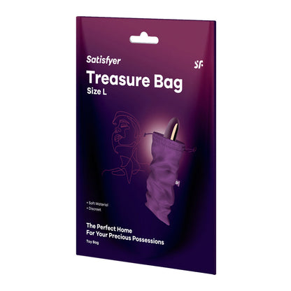 Satisfyer Treasure Bag Large - Violet - Violet Large Toy Storage Bag Satisfyer