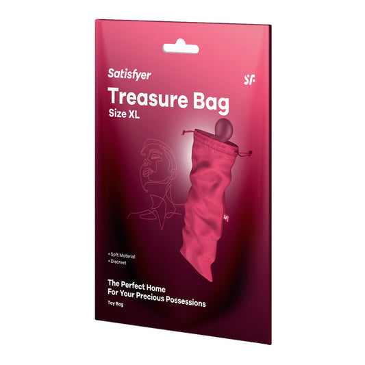 Satisfyer Treasure Bag XLarge - Pink - Pink XL Toy Storage Bag Pink - Club X