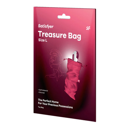 Satisfyer Treasure Bag Large - Pink - Pink Large Toy Storage Bag Satisfyer