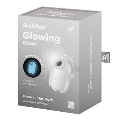 Satisfyer Glowing Ghost - White - Glow in Dark White USB Rechargeable Air Pulse Stimulator Satisfyer