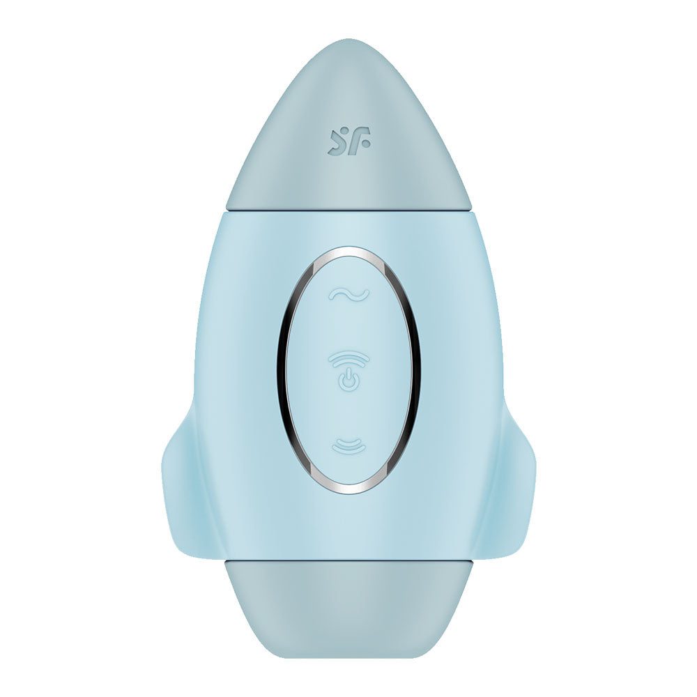 Satisfyer Mission Control - Blue - Blue USB Rechargeable Vibrating Air Pulse Stimulator Satisfyer