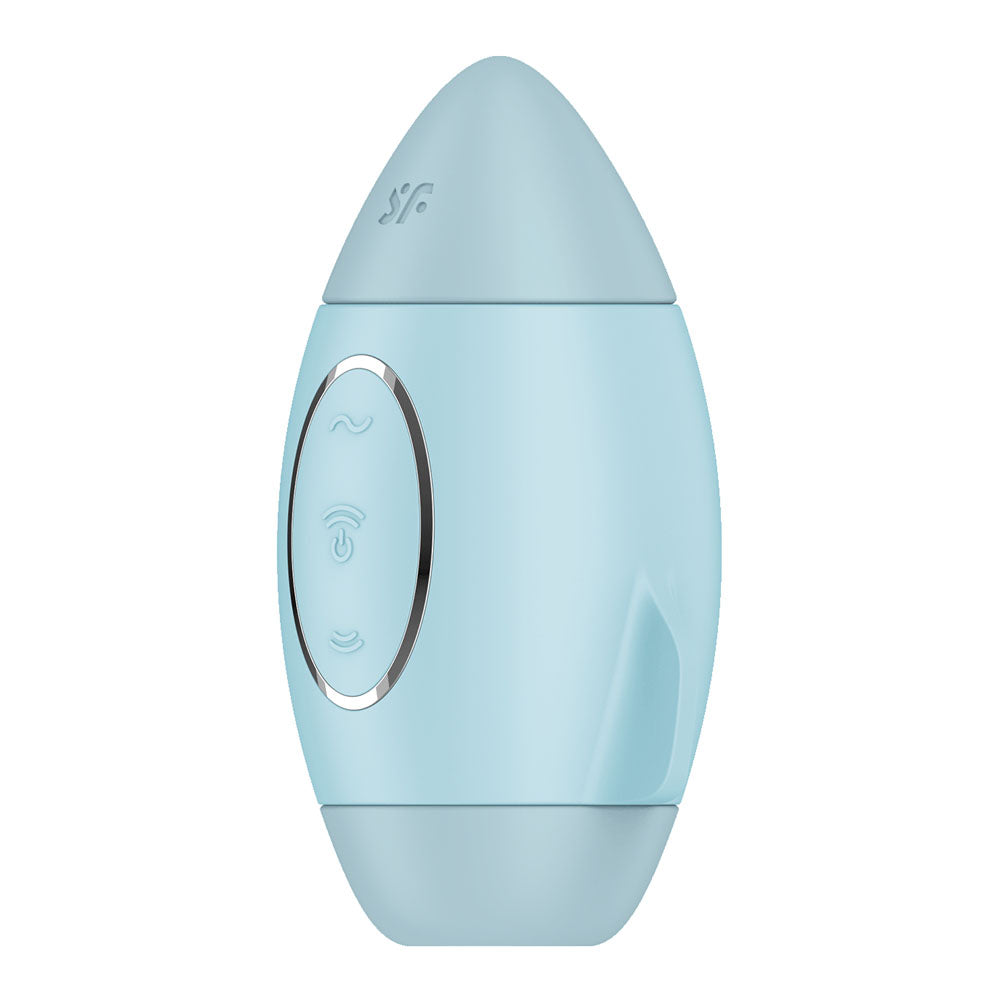 Satisfyer Mission Control - Blue - Blue USB Rechargeable Vibrating Air Pulse Stimulator Satisfyer