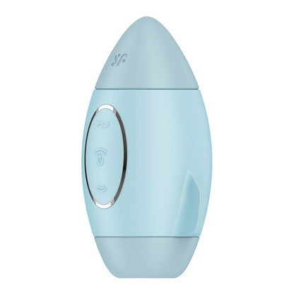 Satisfyer Mission Control - Blue - Blue USB Rechargeable Vibrating Air Pulse Stimulator Satisfyer