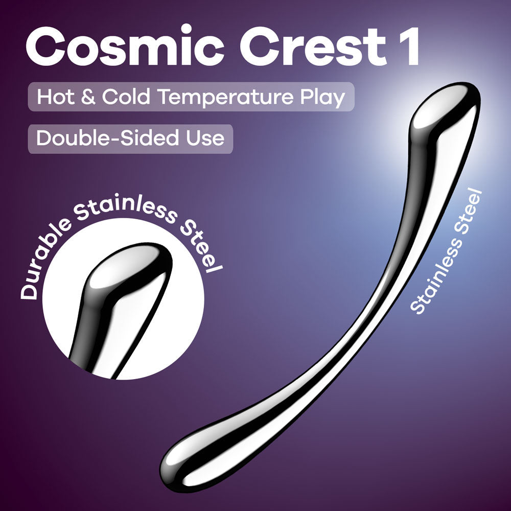 Satisfyer Cosmic Crest 1 - Chrome Steel 24 cm Dildo Chrome - Club X