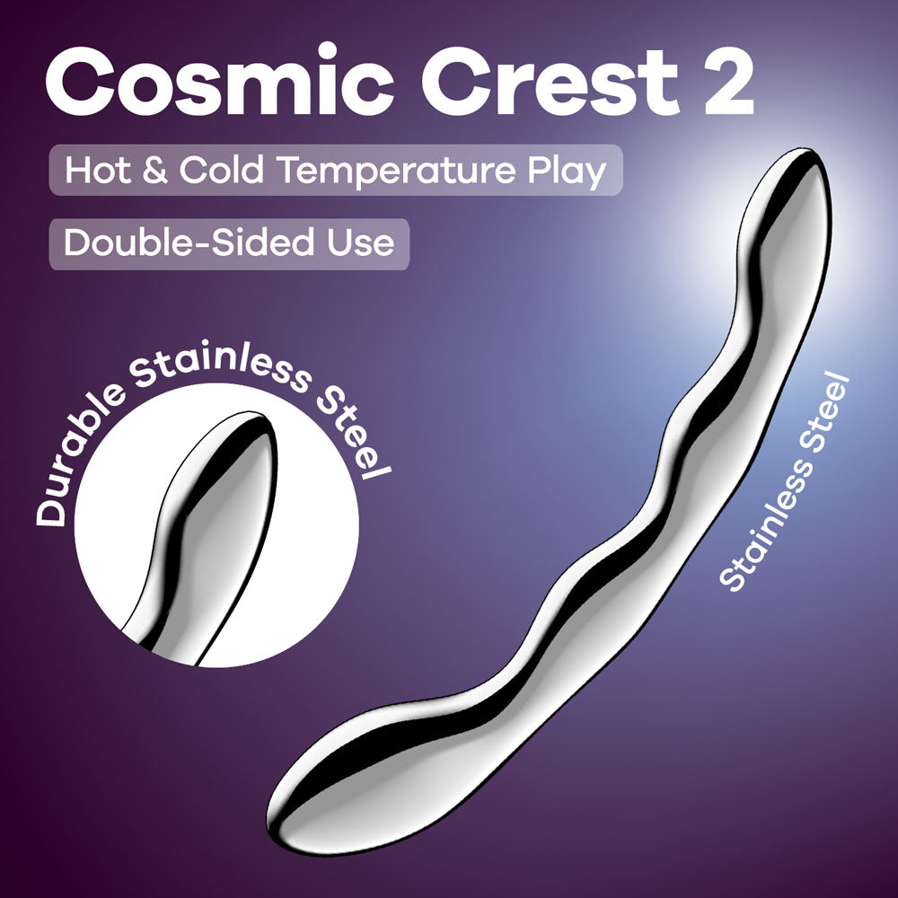Satisfyer Cosmic Crest 2 - Chrome Steel 20.5 cm Dildo Satisfyer