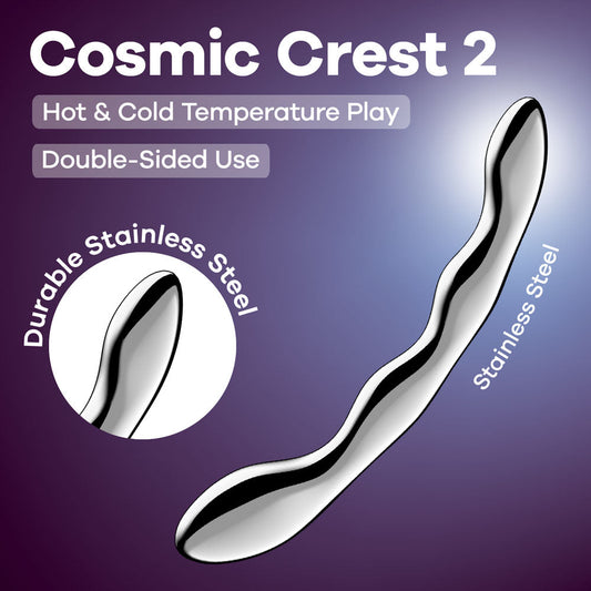 Satisfyer Cosmic Crest 2 - Chrome Steel 20.5 cm Dildo Satisfyer
