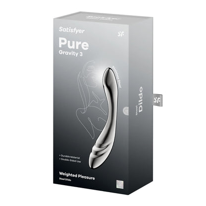 Satisfyer Pure Gravity 3 - Chrome Steel 21 cm Dildo Satisfyer