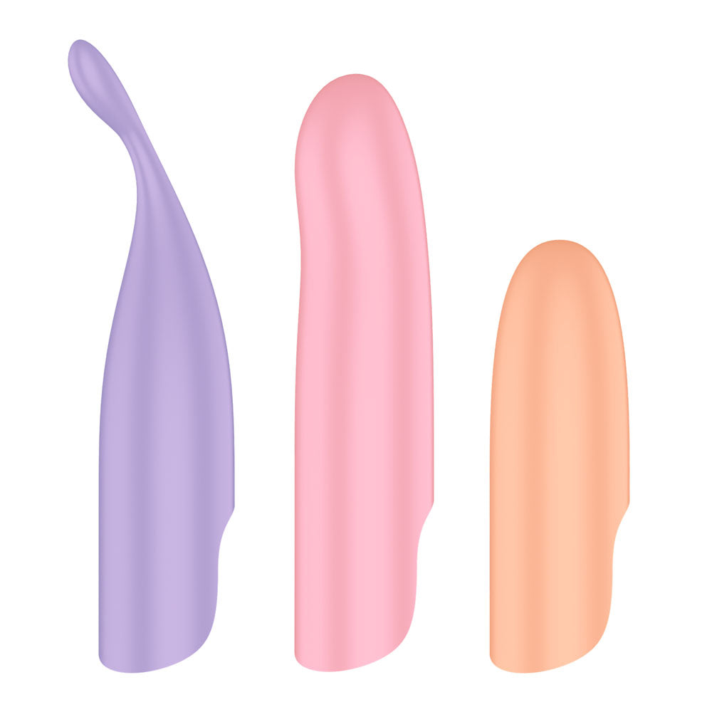 Satisfyer Playful Four - USB Rechargeable Vibrator with 4 Interchangeable Satisfyer