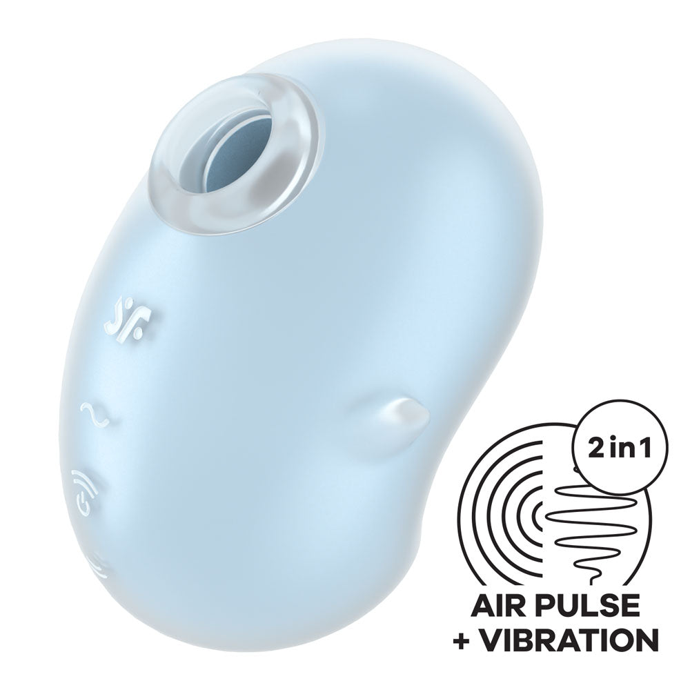 Satisfyer Cutie Ghost - Blue - Blue USB Rechargeable Air Pulse Stimulator Satisfyer