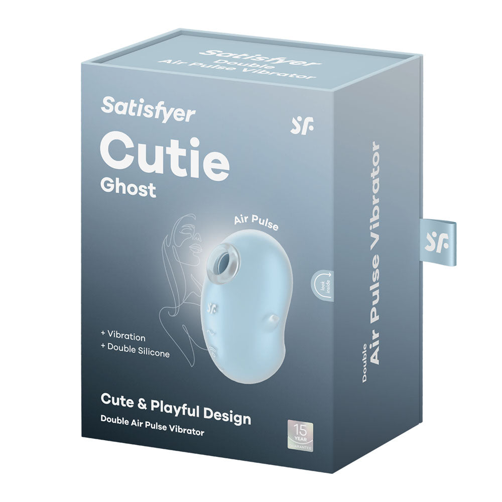 Satisfyer Cutie Ghost - Blue - Blue USB Rechargeable Air Pulse Stimulator Satisfyer