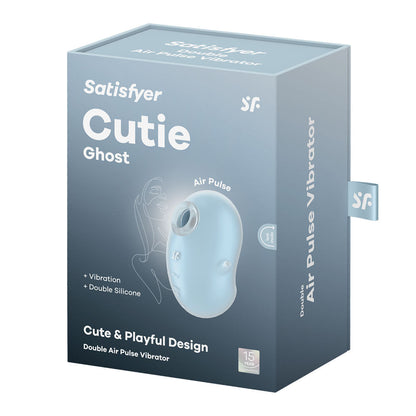 Satisfyer Cutie Ghost - Blue - Blue USB Rechargeable Air Pulse Stimulator Satisfyer