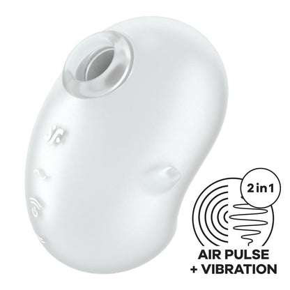 Satisfyer Cutie Ghost - White - White USB Rechargeable Air Pulse Stimulator Satisfyer