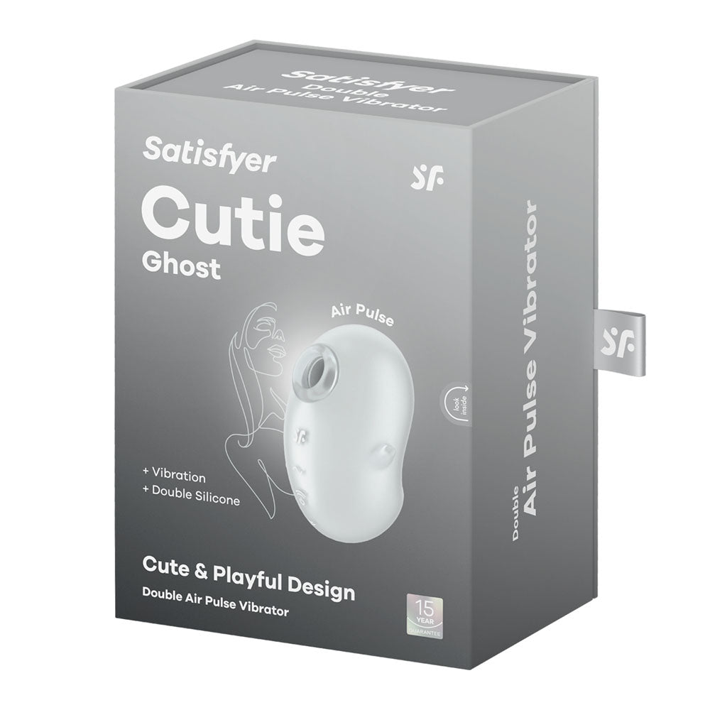 Satisfyer Cutie Ghost - White - White USB Rechargeable Air Pulse Stimulator Satisfyer