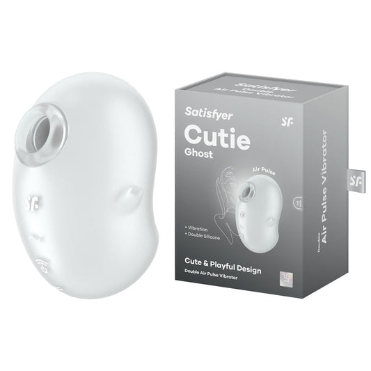 Satisfyer Cutie Ghost - White - White USB Rechargeable Air Pulse Stimulator Satisfyer