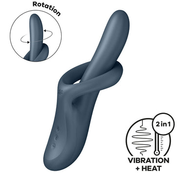 Satisfyer Heat Flex 4 - Grey - Grey USB Rechargeable Heating Vibrator Satisfyer