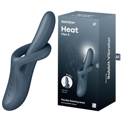 Satisfyer Heat Flex 4 - Grey - Grey USB Rechargeable Heating Vibrator Satisfyer