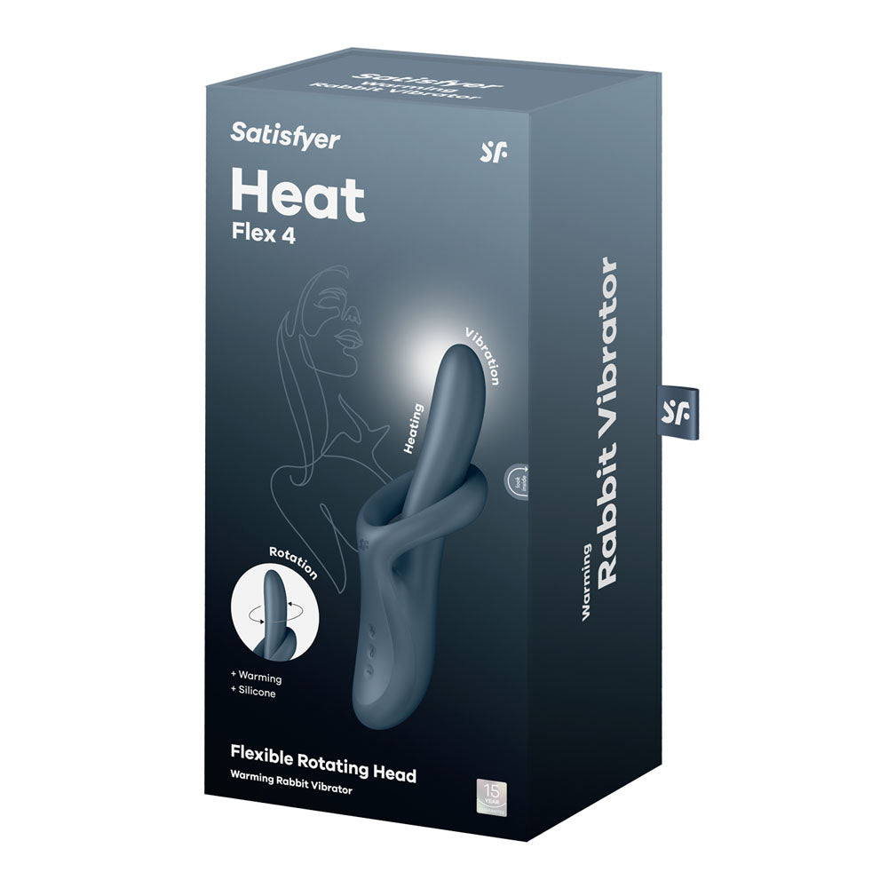 Satisfyer Heat Flex 4 - Grey - Grey USB Rechargeable Heating Vibrator Satisfyer