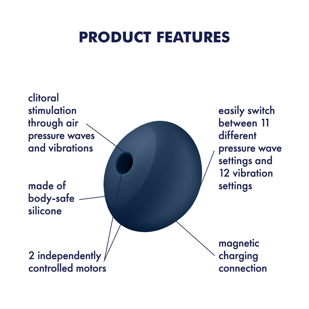 Satisfyer Air Power 4 - Navy USB Rechargeable Air Pulse Stimulator Satisfyer