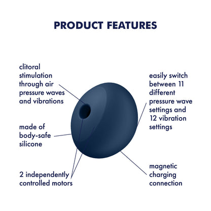 Satisfyer Air Power 4 - Navy USB Rechargeable Air Pulse Stimulator Satisfyer