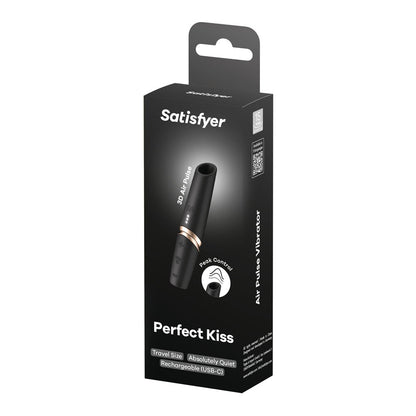 Satisfyer Perfect Kiss - Black USB Rechargeable Air Pulse Stimulator Satisfyer