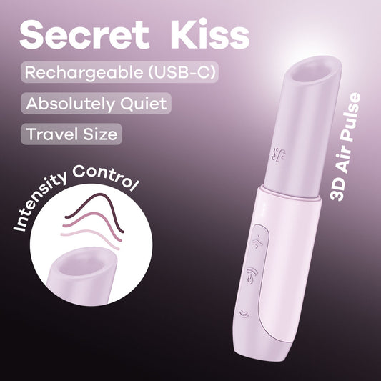 Satisfyer Secret Kiss - Lilac USB Rechargeable Air Pulse Stimulator Purple - Club X