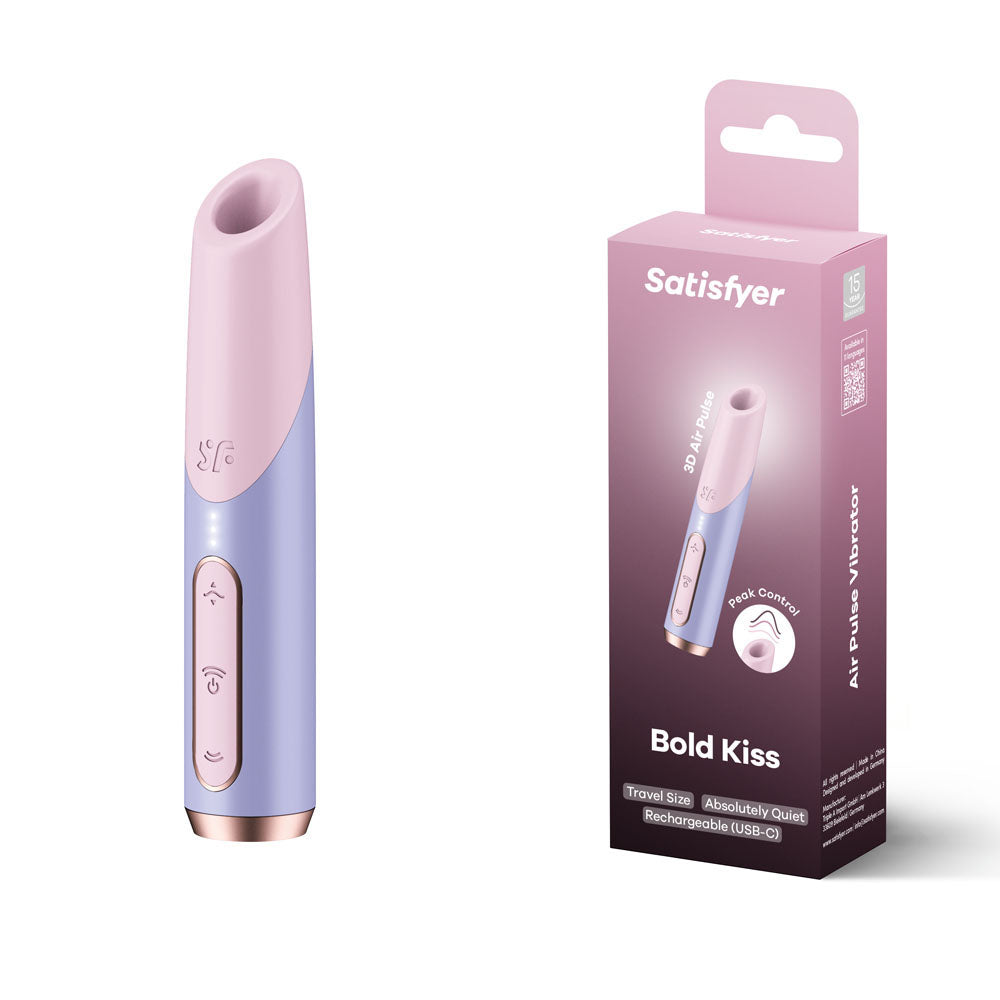 Satisfyer Bold Kiss - Purple USB Rechargeable Air Pulse Stimulator Club X