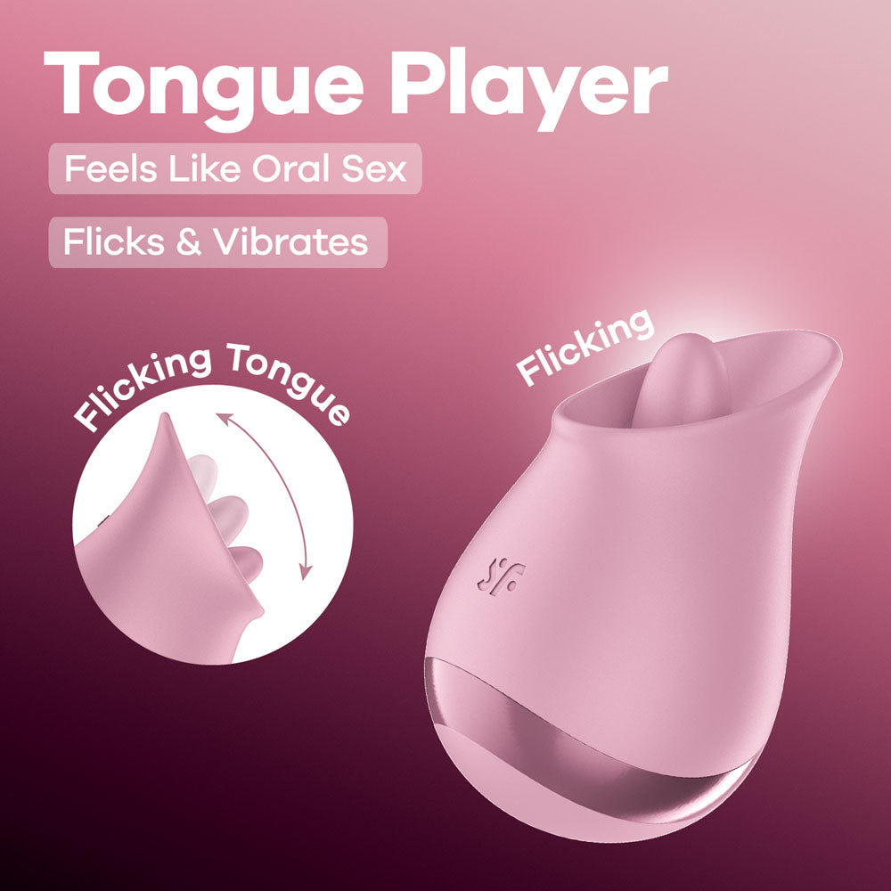 Satisfyer Tongue Player - Pink USB Rechargeable Flicking Stimulator Satisfyer