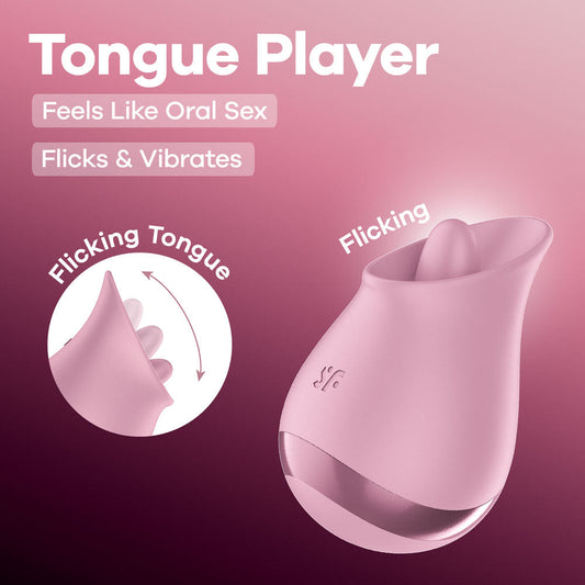 Satisfyer Tongue Player - Pink USB Rechargeable Flicking Stimulator Satisfyer