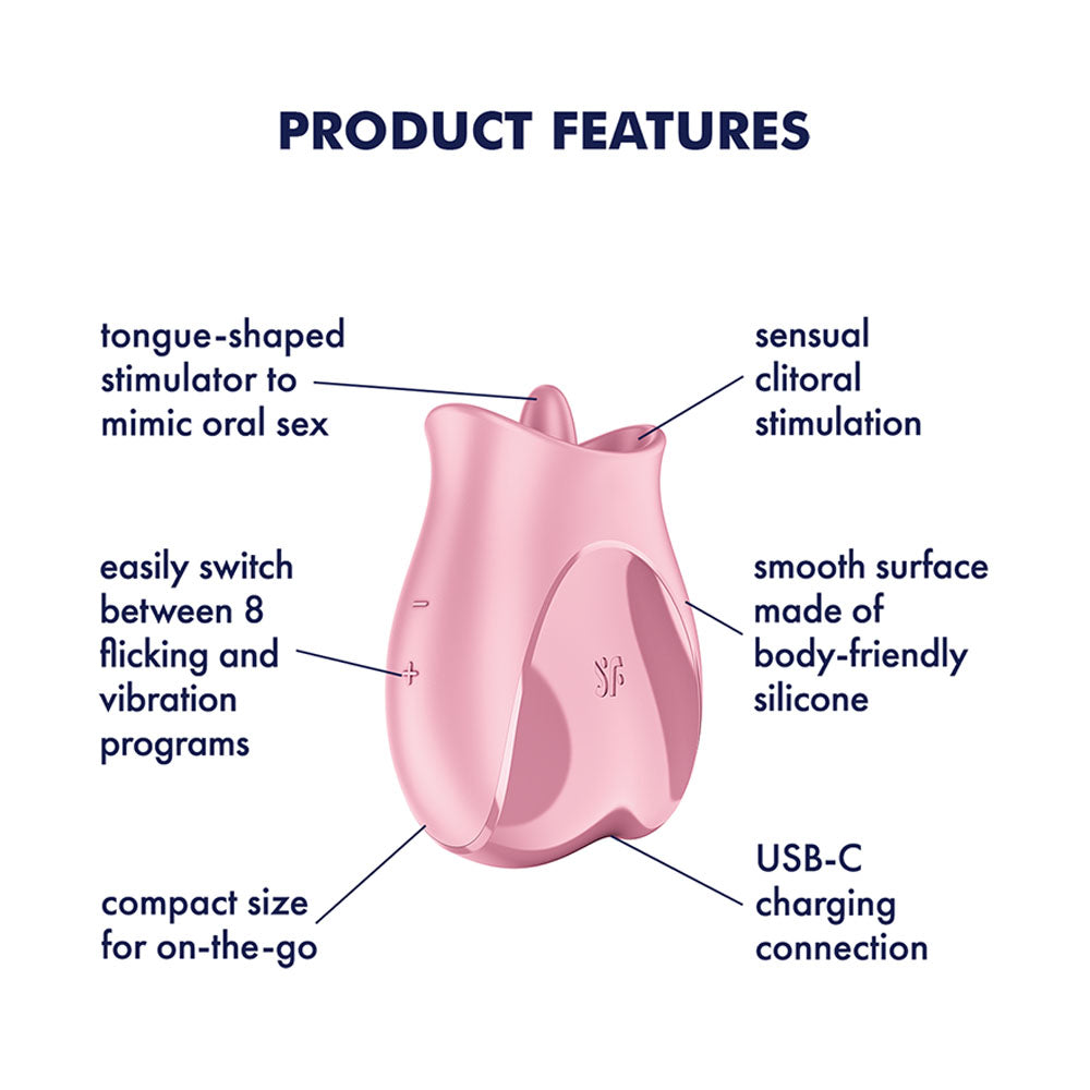 Satisfyer Tongue Lover - Pink USB Rechargeable Flicking Stimulator Satisfyer