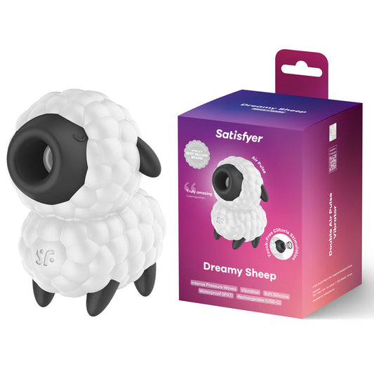 Satisfyer Dreamy Sheep - White/Black USB Rechargeable Vibrating Air Pulse Stimulator Satisfyer