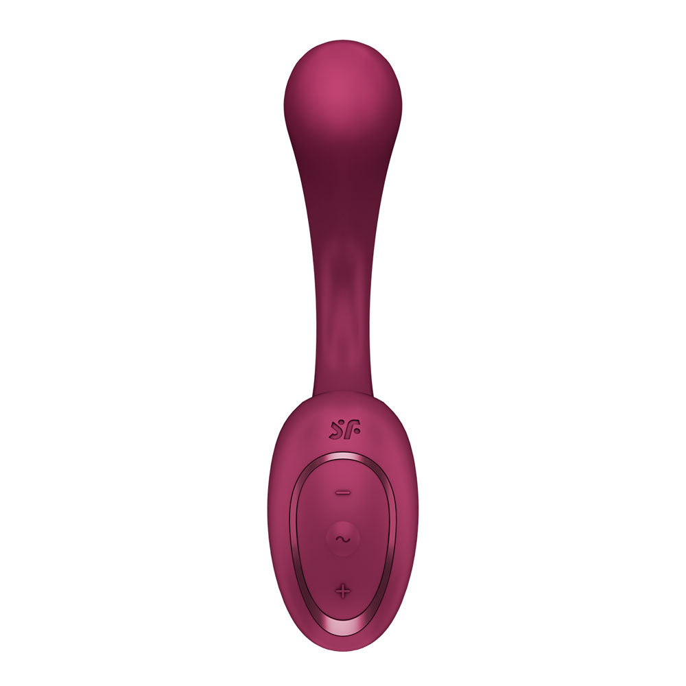 Satisfyer G For Goddess 2 - Wine Red - Wine Red 18.8 cm USB Rechargeable Vibrator with Clit Stim Satisfyer