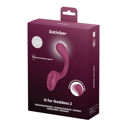 Satisfyer G For Goddess 2 - Wine Red - Wine Red 18.8 cm USB Rechargeable Vibrator with Clit Stim Satisfyer