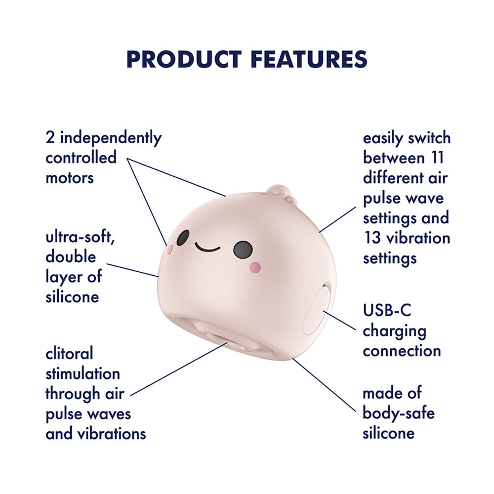 Satisfyer Mochi - Beige - Beige USB Rechargeable Air Pulse Stimulator Satisfyer