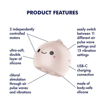 Satisfyer Mochi - Beige - Beige USB Rechargeable Air Pulse Stimulator Satisfyer