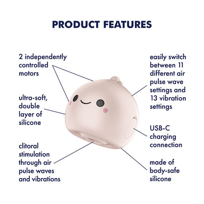 Satisfyer Mochi - Beige - Beige USB Rechargeable Air Pulse Stimulator Satisfyer