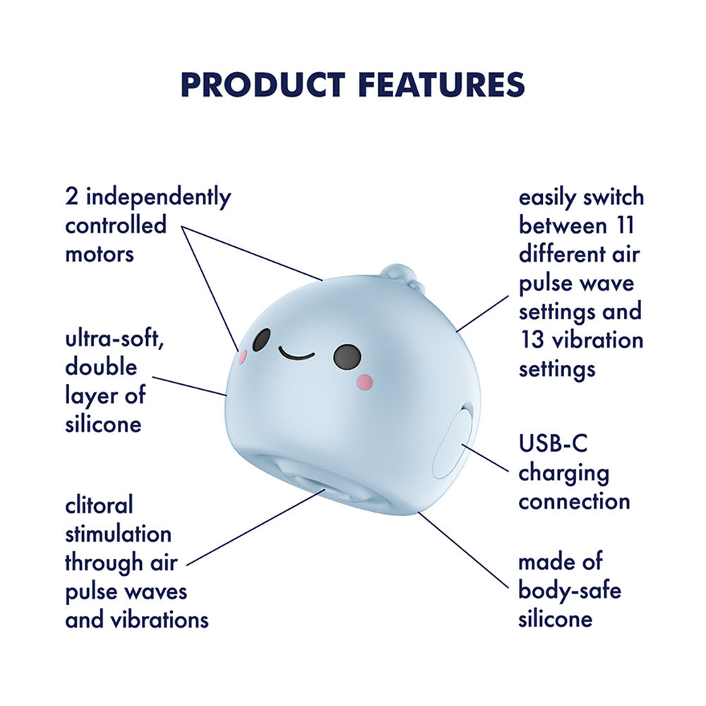 Satisfyer Mochi - Frost Blue - Frost Blue USB Rechargeable Air Pulse Stimulator Satisfyer