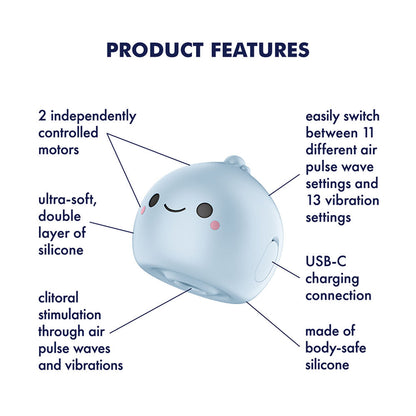 Satisfyer Mochi - Frost Blue - Frost Blue USB Rechargeable Air Pulse Stimulator Satisfyer