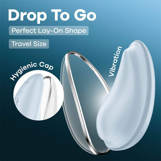 Satisfyer Drop To Go - Blue - Blue USB Rechargeable Clitoral Stimulator Satisfyer