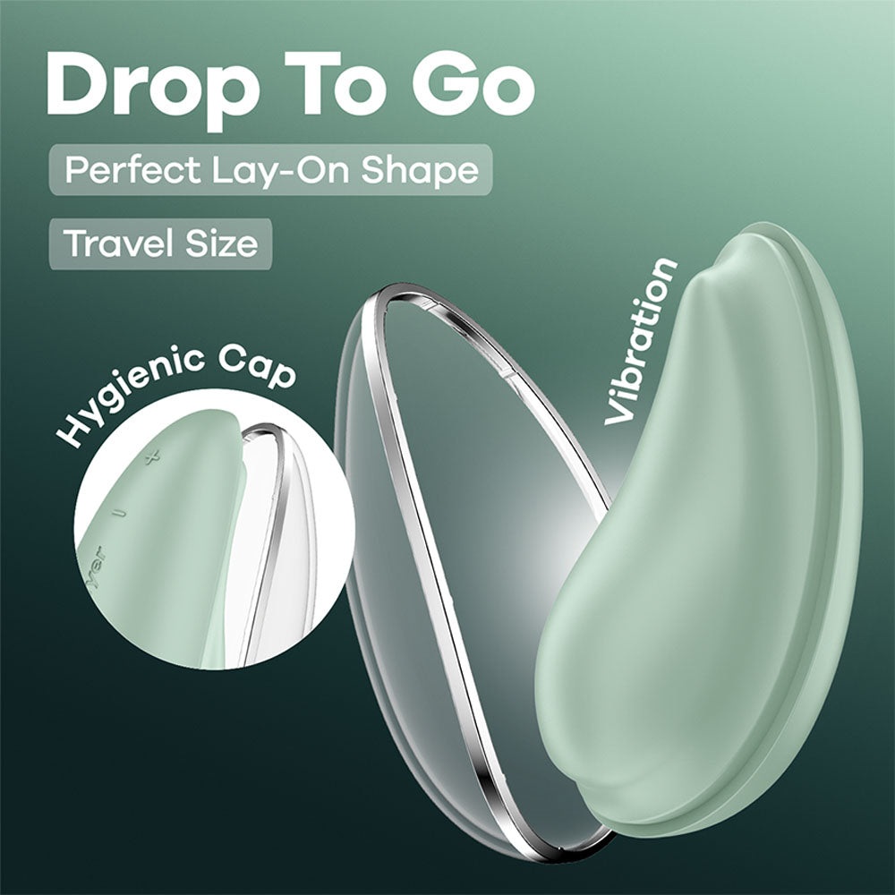 Satisfyer Drop To Go - Mint - Mint Green USB Rechargeable Clitoral Stimulator Satisfyer