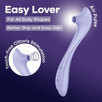 Satisfyer Easy Lover air pulse clitoral stimulator purple - ClubX Australia