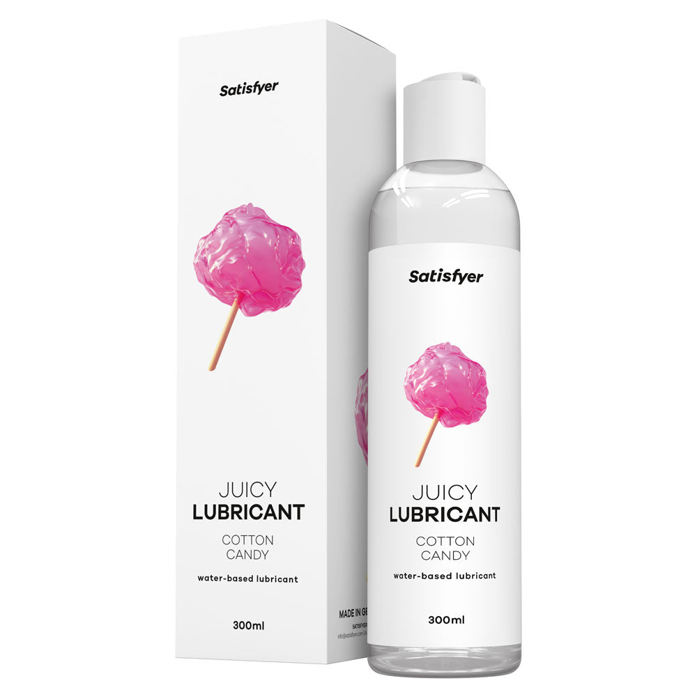 Satisfyer Juicy Lubricant 300 ml Cotton Candy - Cotton Candy Scented Water Based Lubricant - 300 ml Bottle Satisfyer